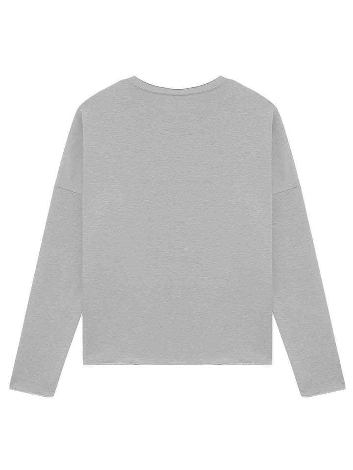 Round Neck Long Sleeve Full Size Graphic Sweatshirt |1mrk.com