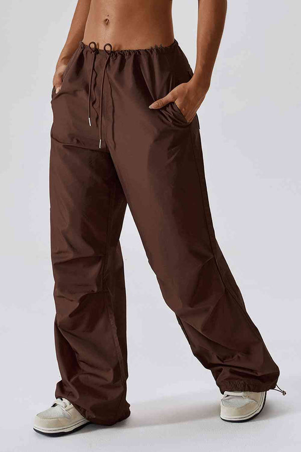 Long Loose Fit Pocketed Sports Pants |1mrk.com