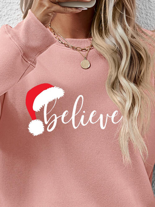 BELIEVE Graphic Long Sleeve Sweatshirt |1mrk.com