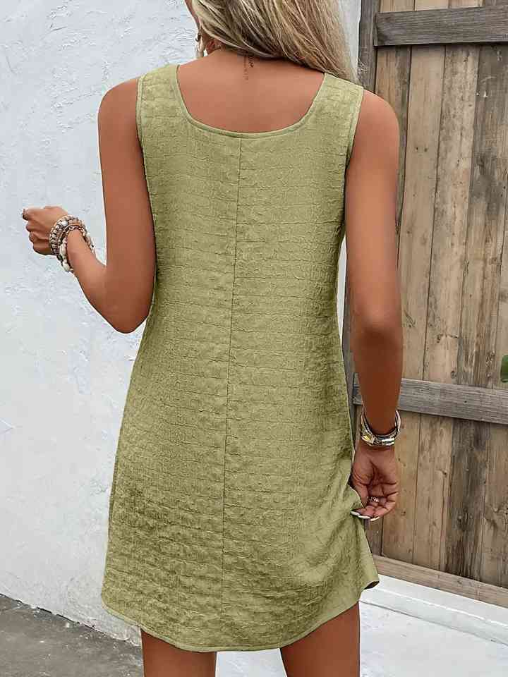 Asymmetrical Neck Sleeveless Dress |1mrk.com