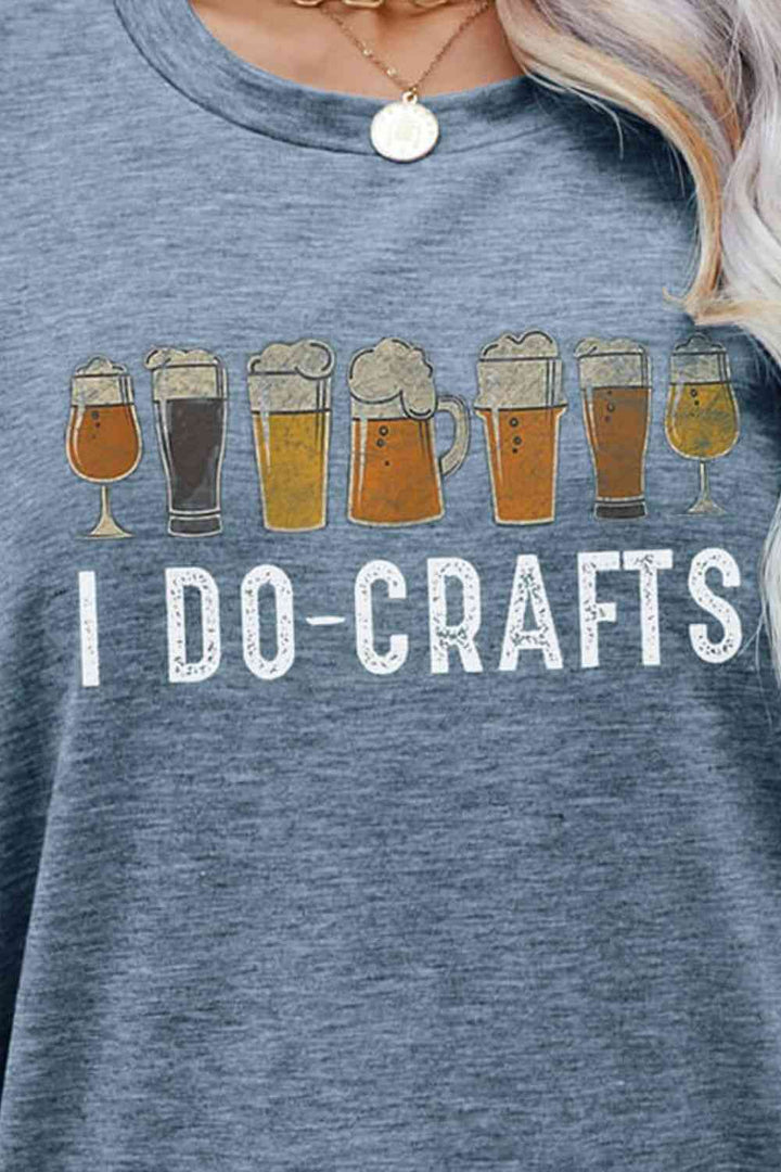 I DO CRAFTS Round Neck T-Shirt | 1mrk.com