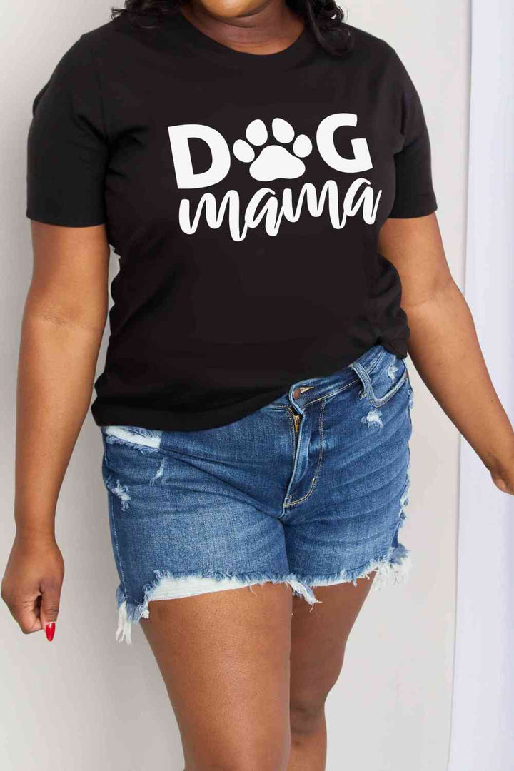 Simply Love Full Size DOG MAMA Graphic Cotton T-Shirt | 1mrk.com