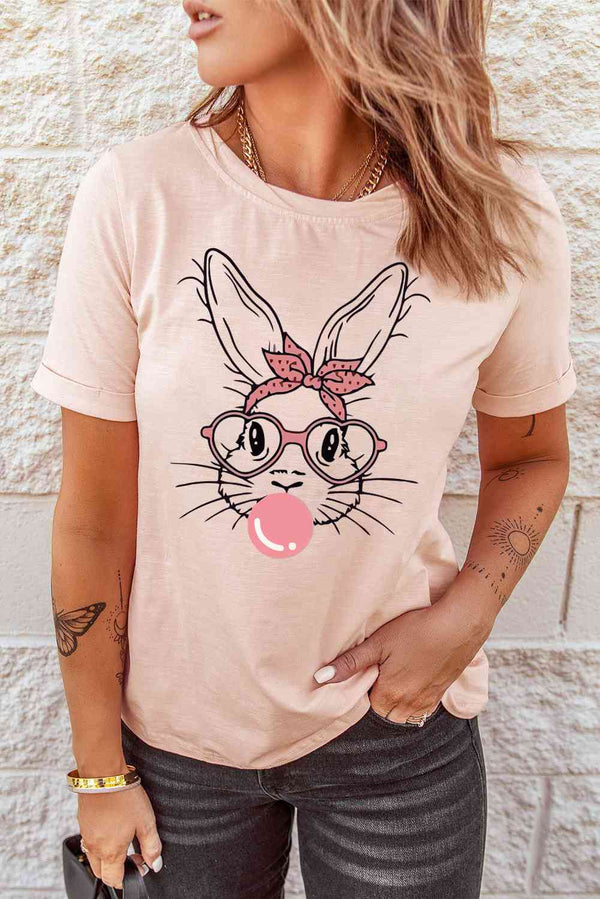 Rabbit Graphic Easter Tee Shirt | 1mrk.com