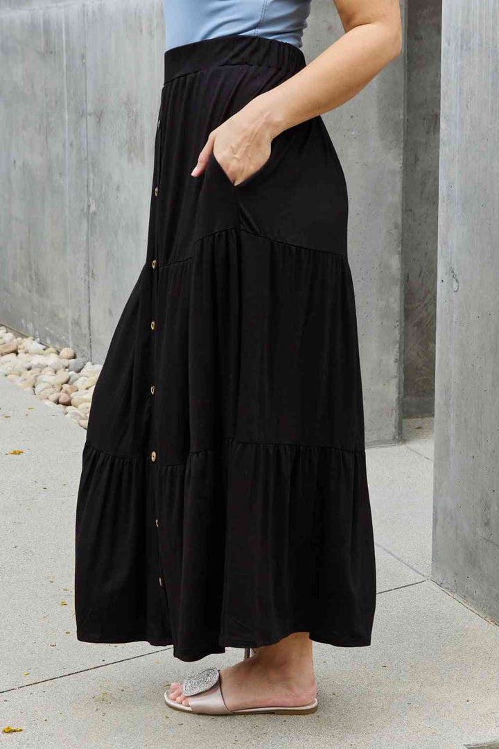 Heimish So Easy Full Size Solid Maxi Skirt | 1mrk.com