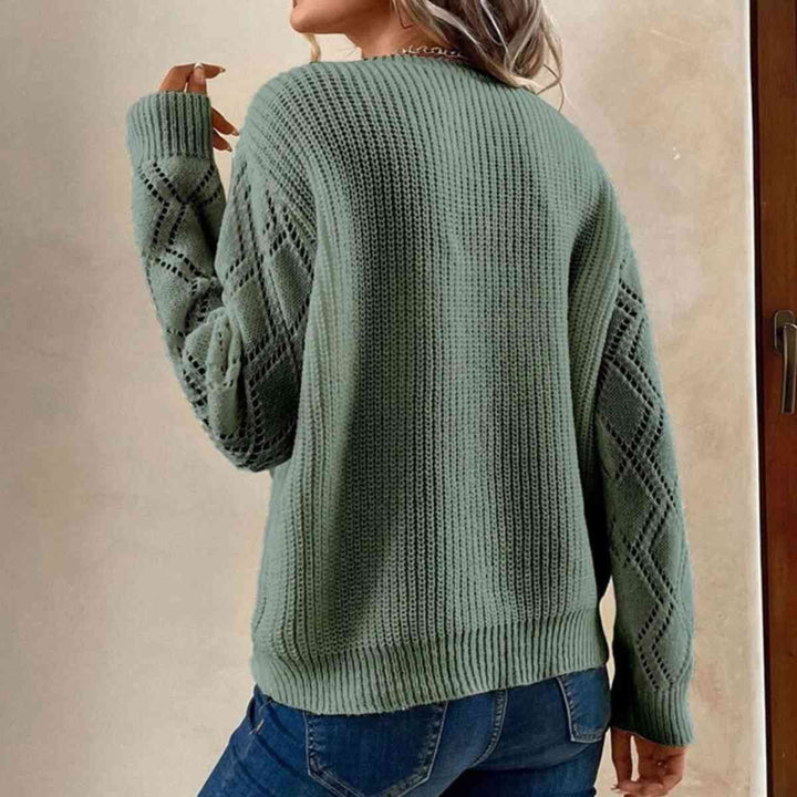 Contrast V-Neck Sweater | 1mrk.com