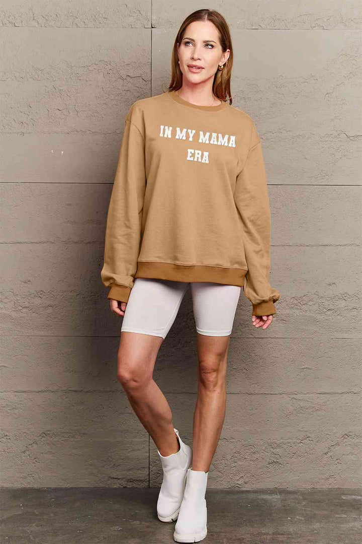 Simply Love Full Size IN MY MAMA EAR Graphic Sweatshirt |1mrk.com