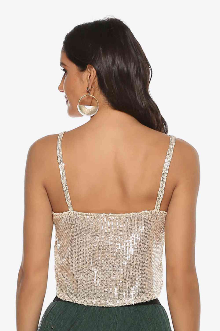 Sequin Cropped Cami | 1mrk.com