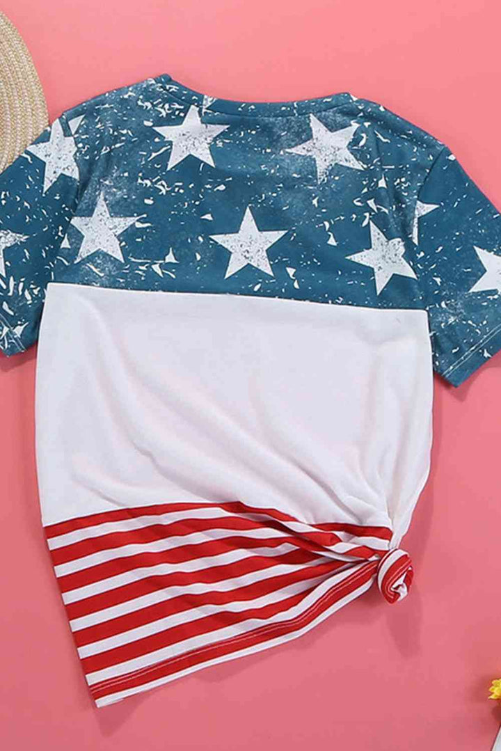 Stars and Stripes Color Block T-Shirt | 1mrk.com