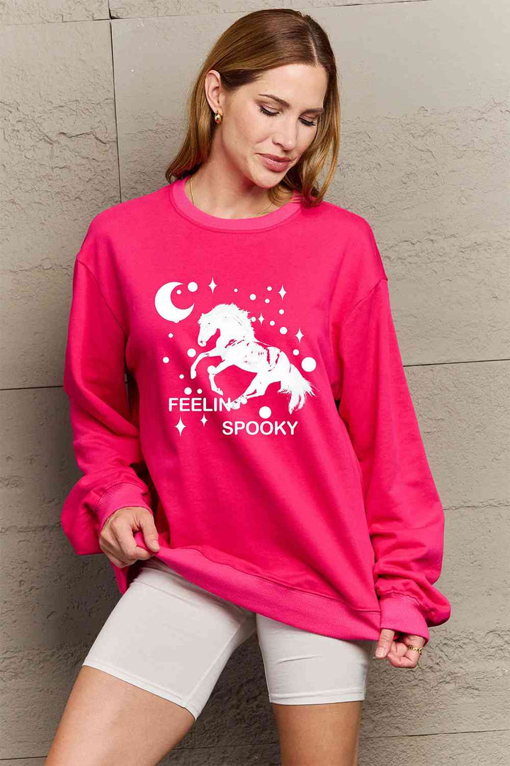 Simply Love Full Size Graphic Drop Shoulder Sweatshirt |1mrk.com