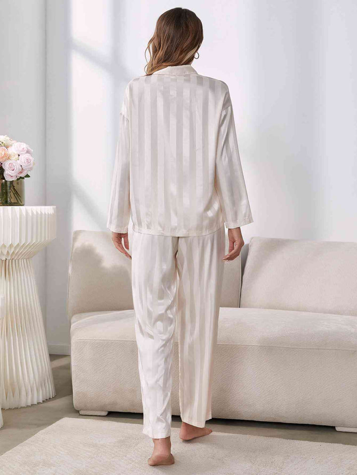 Button-Up Shirt and Pants Pajama Set | 1mrk.com
