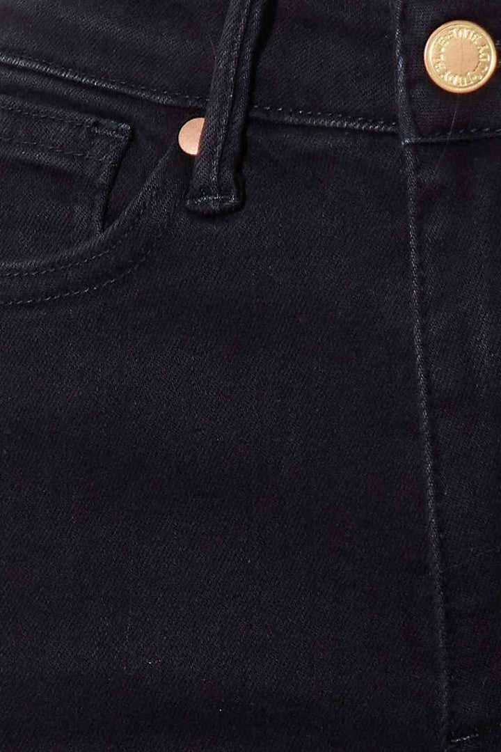Judy Blue Full Size High Waist Wide Raw Hem Cropped Jeans | 1mrk.com