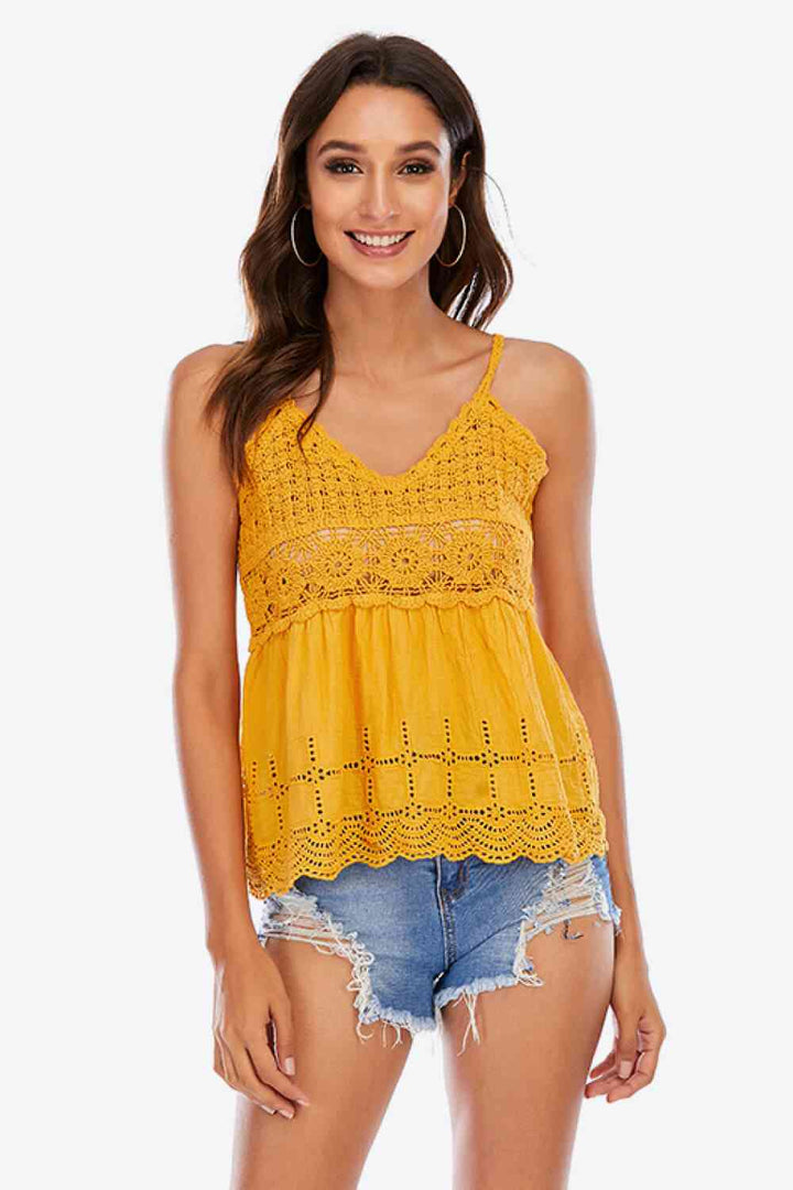 Scalloped Hem V-Neck Cami | 1mrk.com