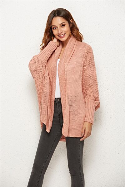 Open Front Batwing Sleeve Cardigan |1mrk.com