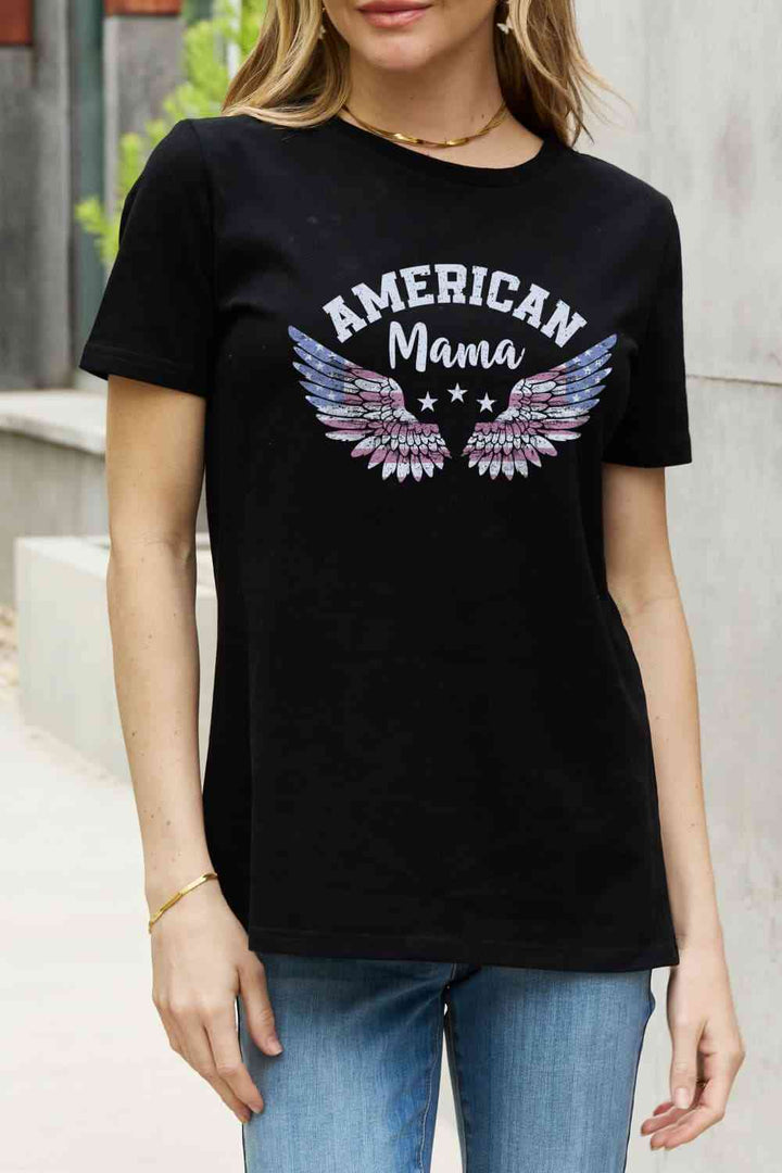 Simply Love AMERICAN MAMA Graphic Cotton Tee | 1mrk.com