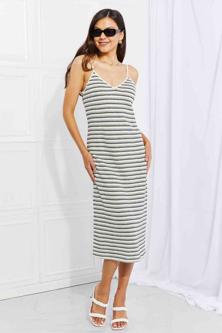 HYFVE One to Remember Striped Sleeveless Midi Dress | 1mrk.com
