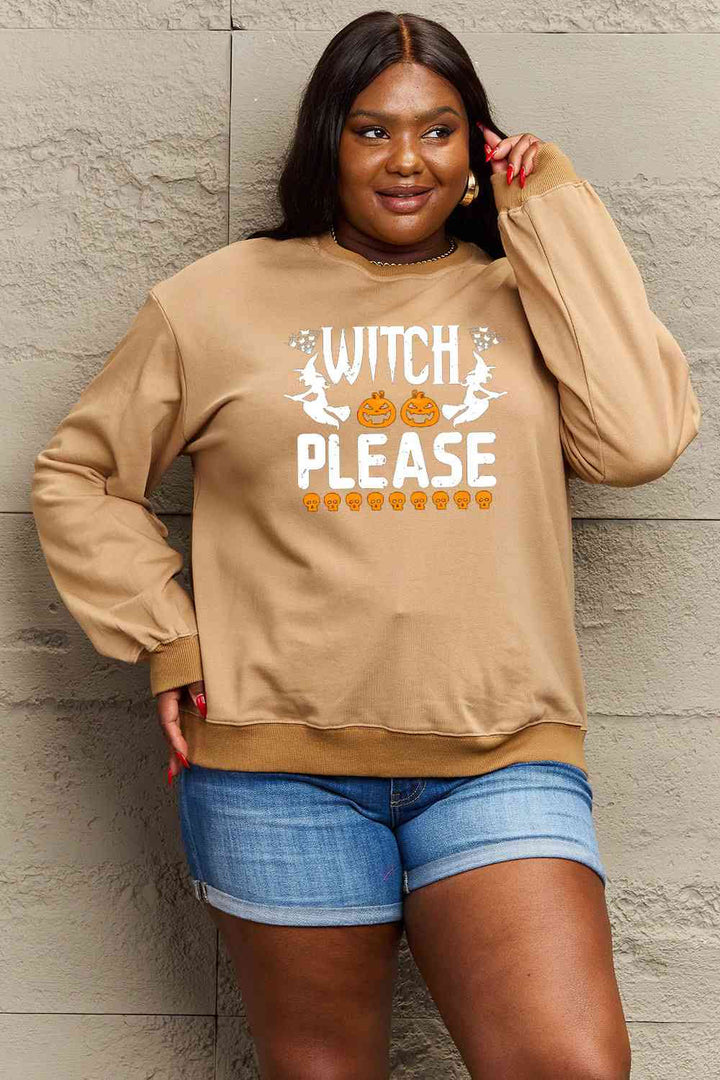 Simply Love Full Size WITCH PLEASE Graphic Sweatshirt |1mrk.com