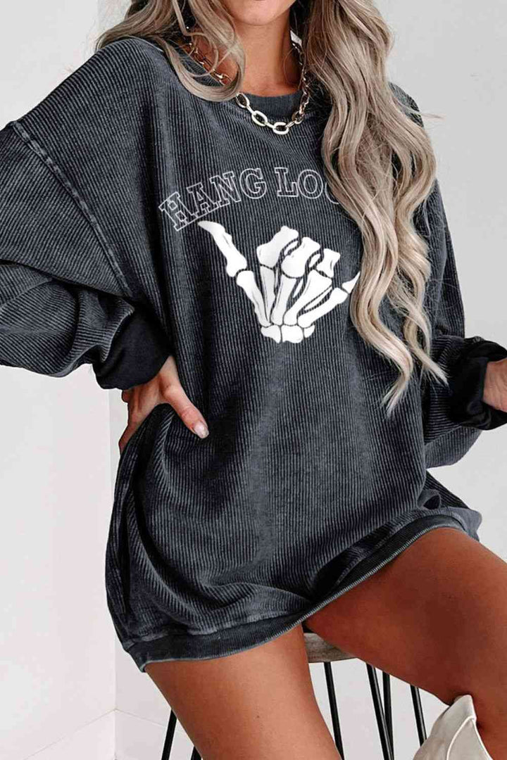 Skeleton Hand Graphic Sweatshirt |1mrk.com