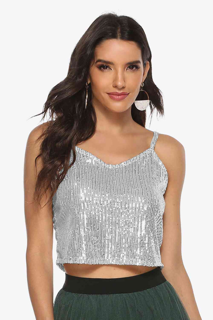 Sequin Cropped Cami | 1mrk.com