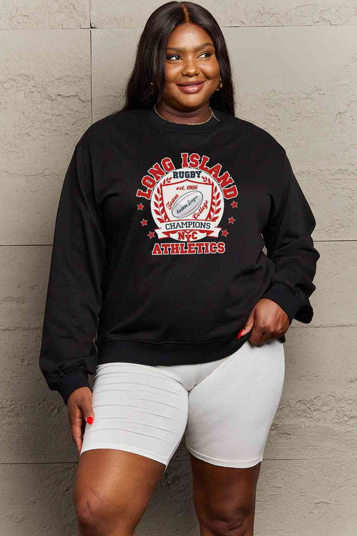 Simply Love Full Size Graphic Dropped Shoulder Sweatshirt |1mrk.com