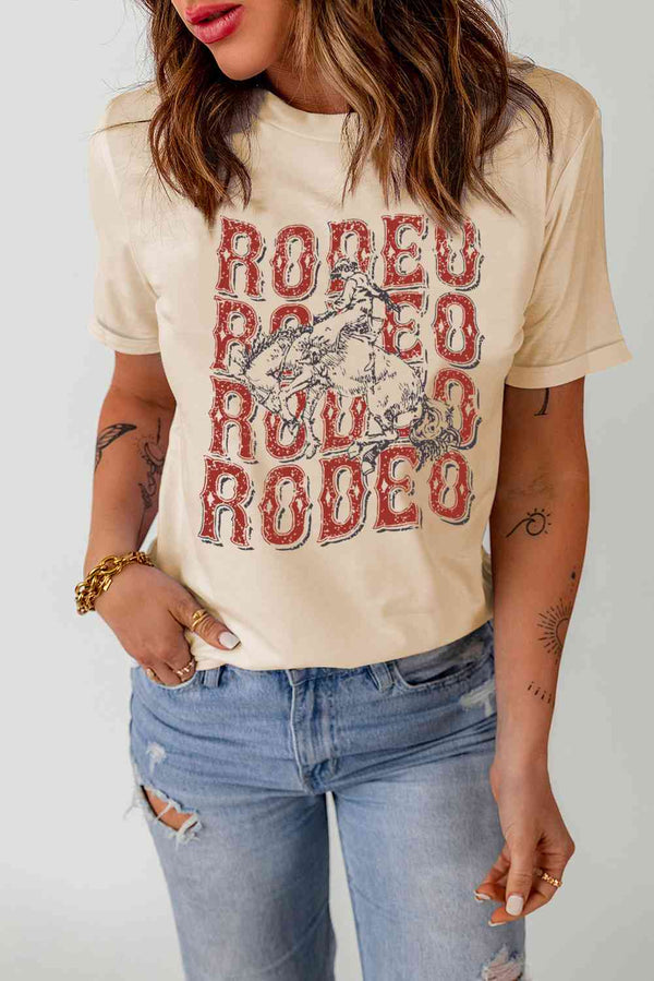 Letter Graphic Cuffed Tee Shirt | 1mrk.com