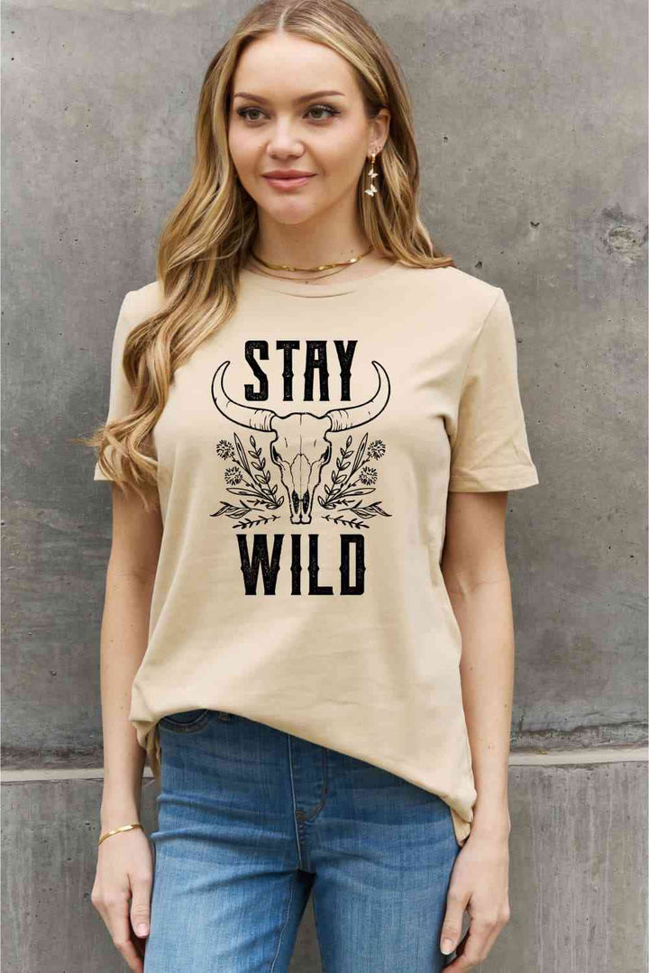 Simply Love Simply Love Full Size STAY WILD Graphic Cotton Tee | 1mrk.com