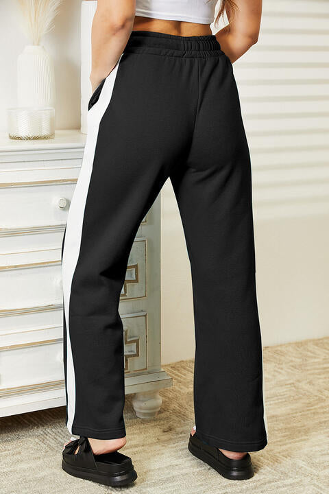 Ninexis Full Size Side Stripe Drawstring Pants | 1mrk.com