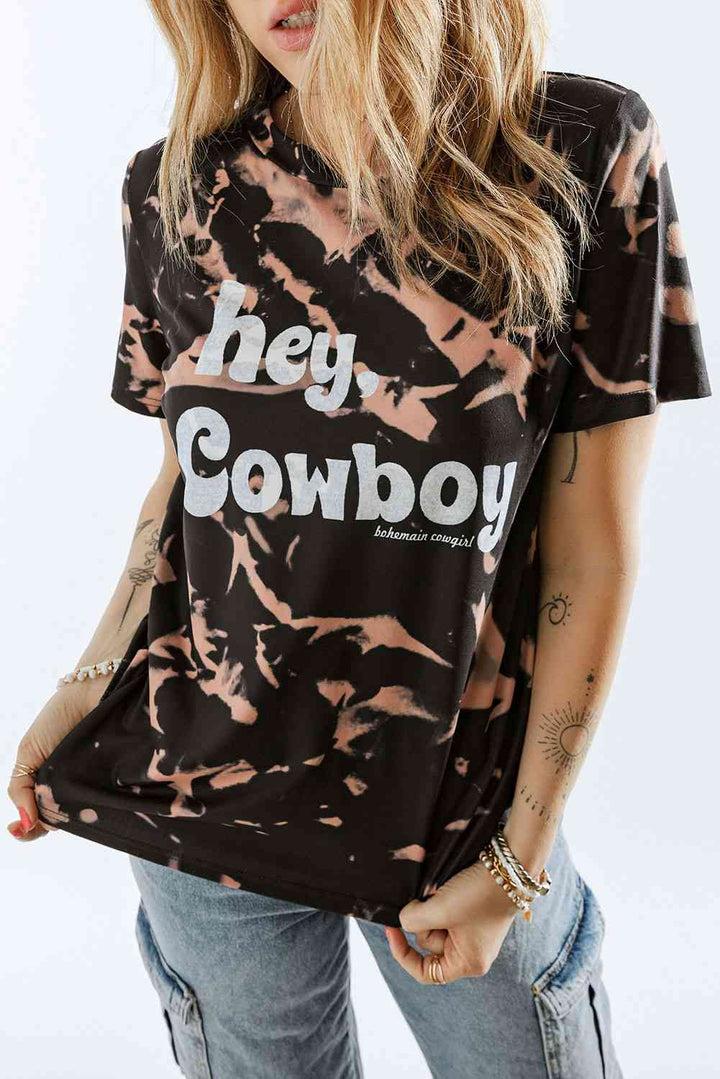 HEY COWBOY BOHEMIAN COWGIRL Graphic Tie-Dye Tee | 1mrk.com