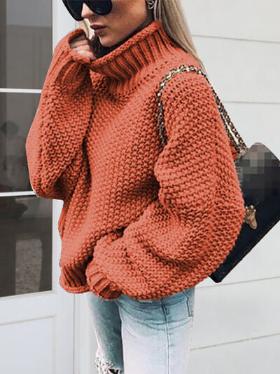 Turtleneck Long Sleeve Sweater | Trendsi