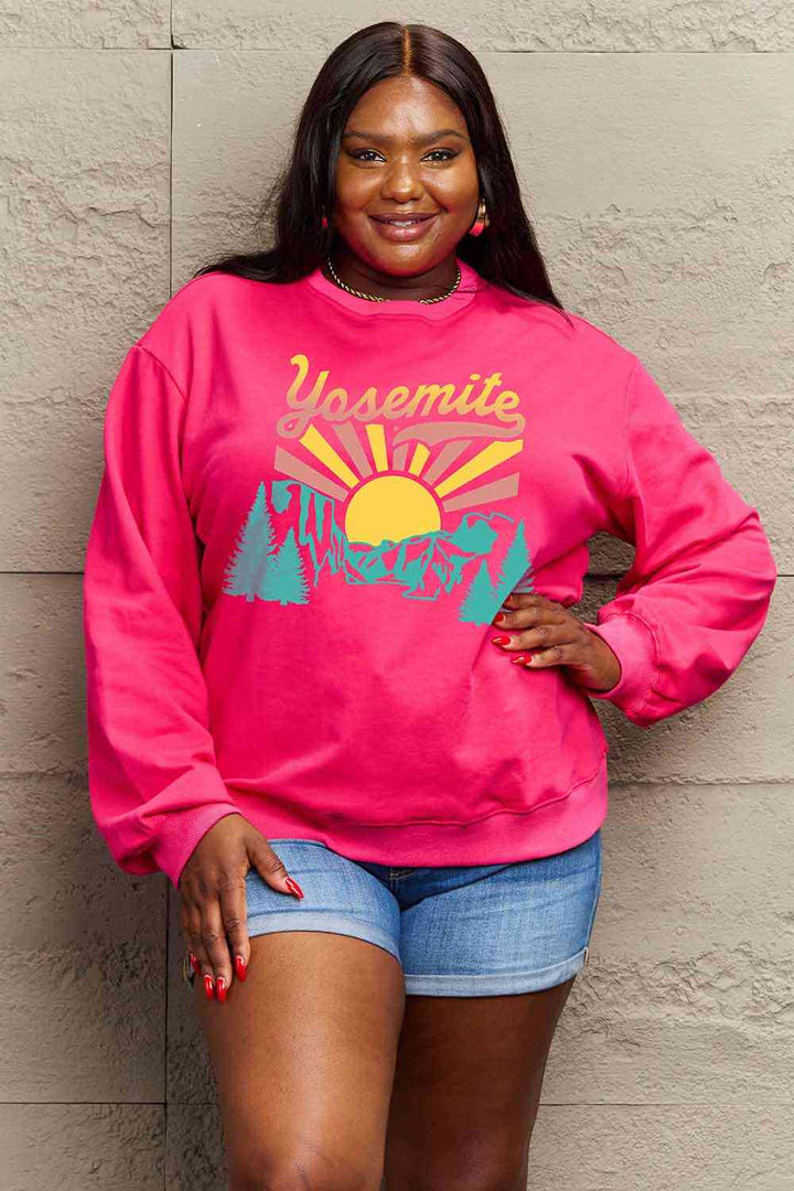 Simply Love Simply Love Full Size YOSEMITE Graphic Sweatshirt |1mrk.com