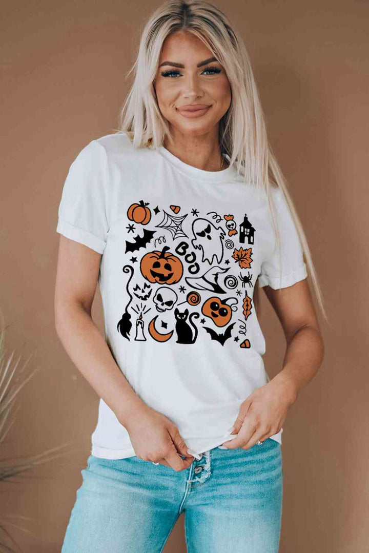 Halloween Graphic Short Sleeve T-Shirt | 1mrk.com