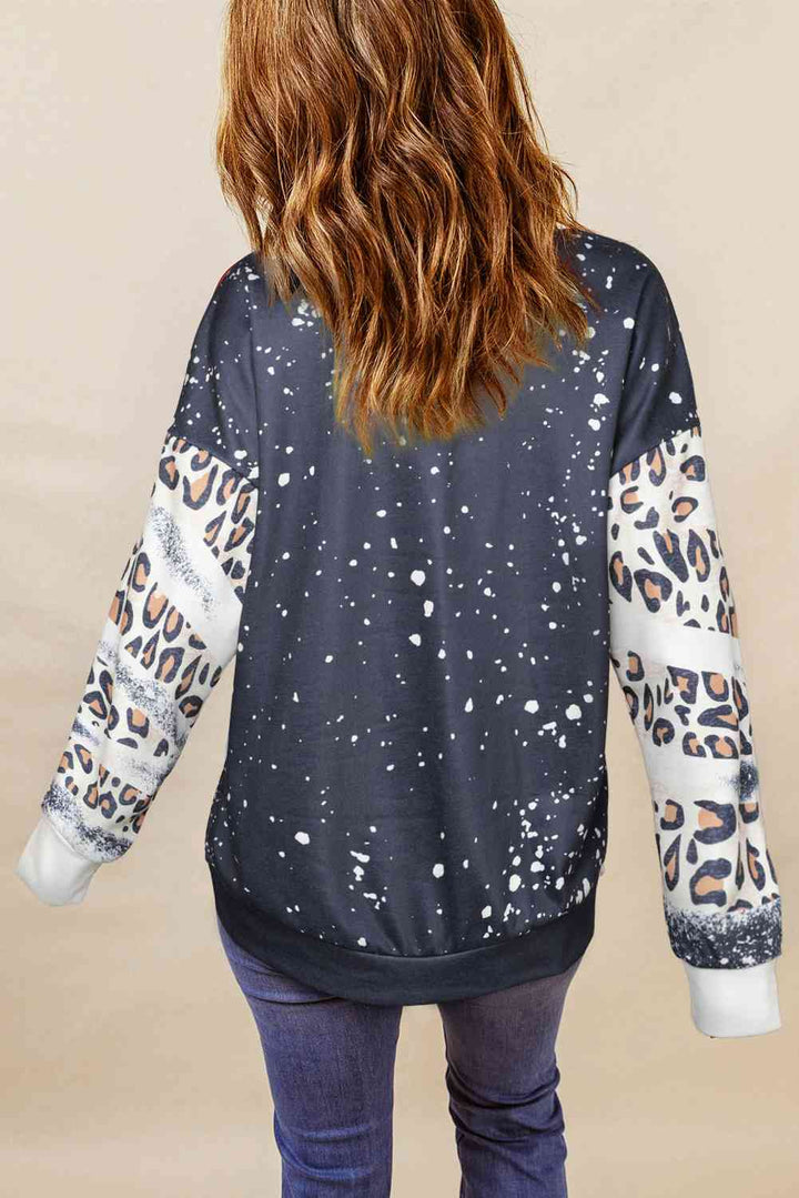 MAMA Lightning Graphic Leopard Sweatshirt |1mrk.com