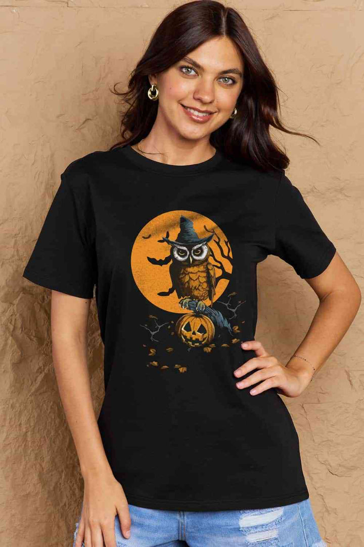 Simply Love Full Size Holloween Theme Graphic Cotton T-Shirt | 1mrk.com