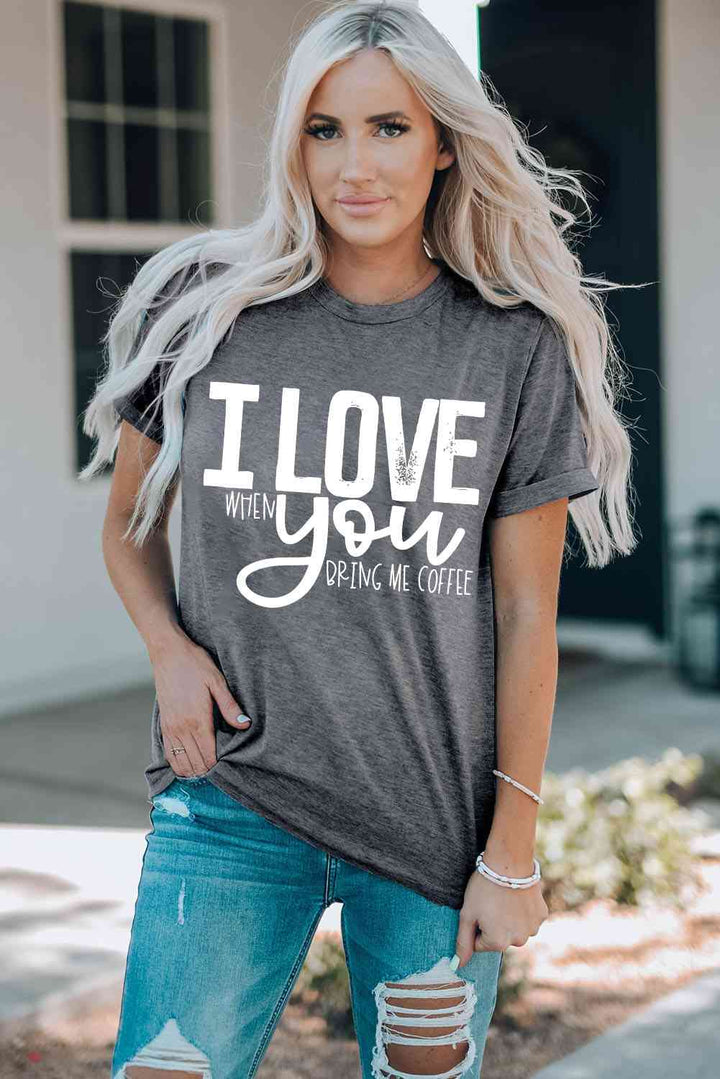 I LOVE YOU Crewneck T-Shirt | 1mrk.com