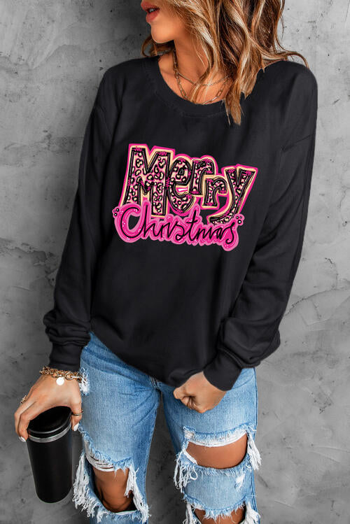 MERRY CHRISTMAS Long Sleeve Sweatshirt |1mrk.com