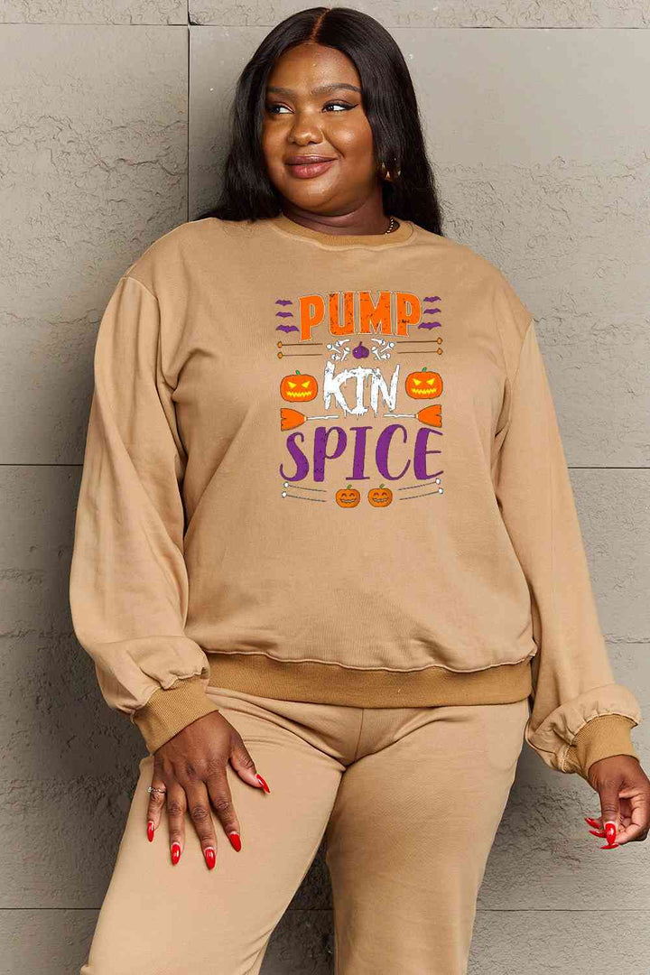 Simply Love Full Size PUMPKIN SPICE Graphic Sweatshirt |1mrk.com