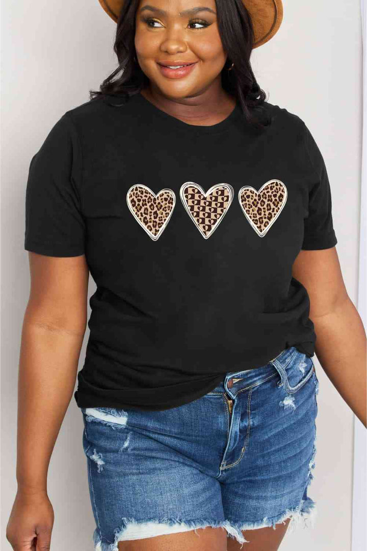 Simply Love Simply Love Full Size Heart Graphic Cotton Tee | 1mrk.com