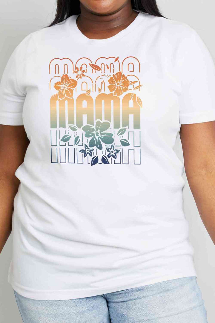 Simply Love Full Size MAMA Graphic Cotton T-Shirt | 1mrk.com