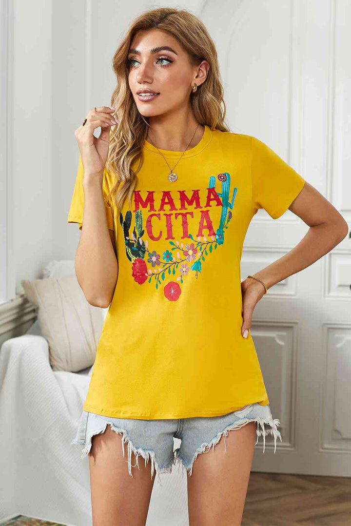 MAMACITA Graphic Round Neck Tee | 1mrk.com