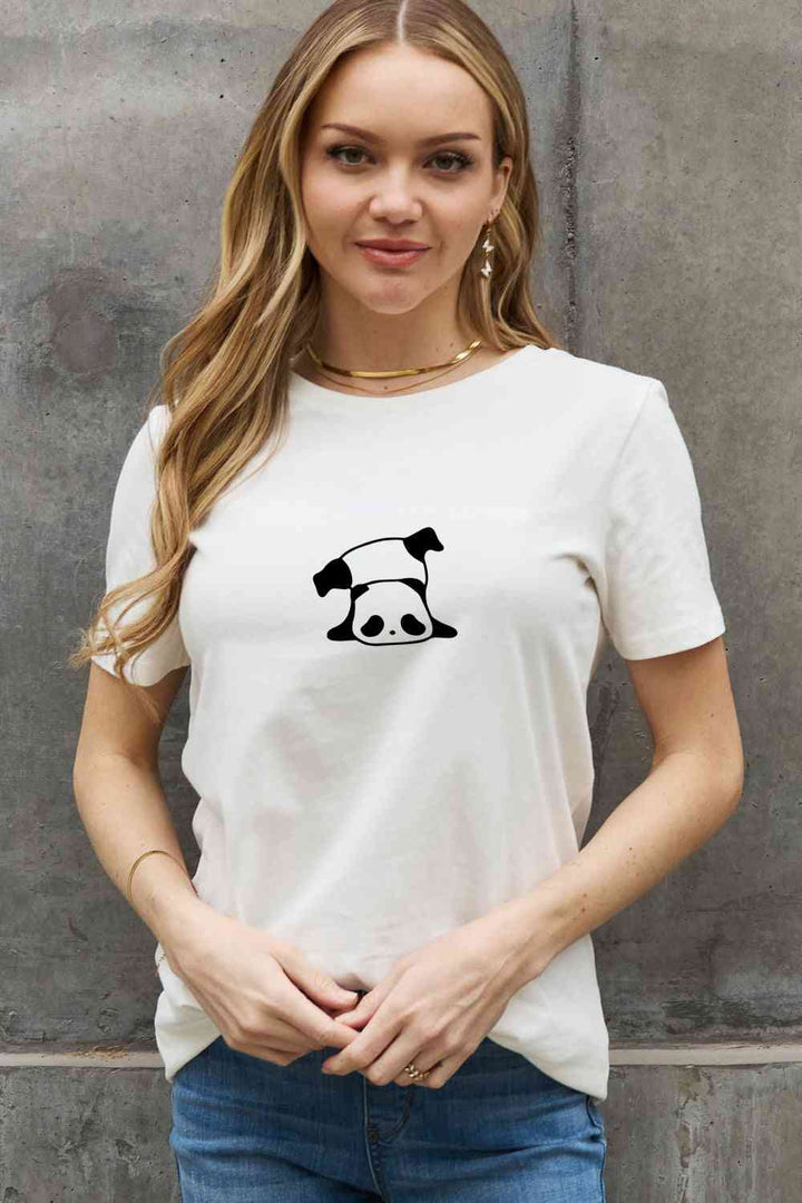 Simply Love Full Size Panda Graphic Cotton Tee | 1mrk.com