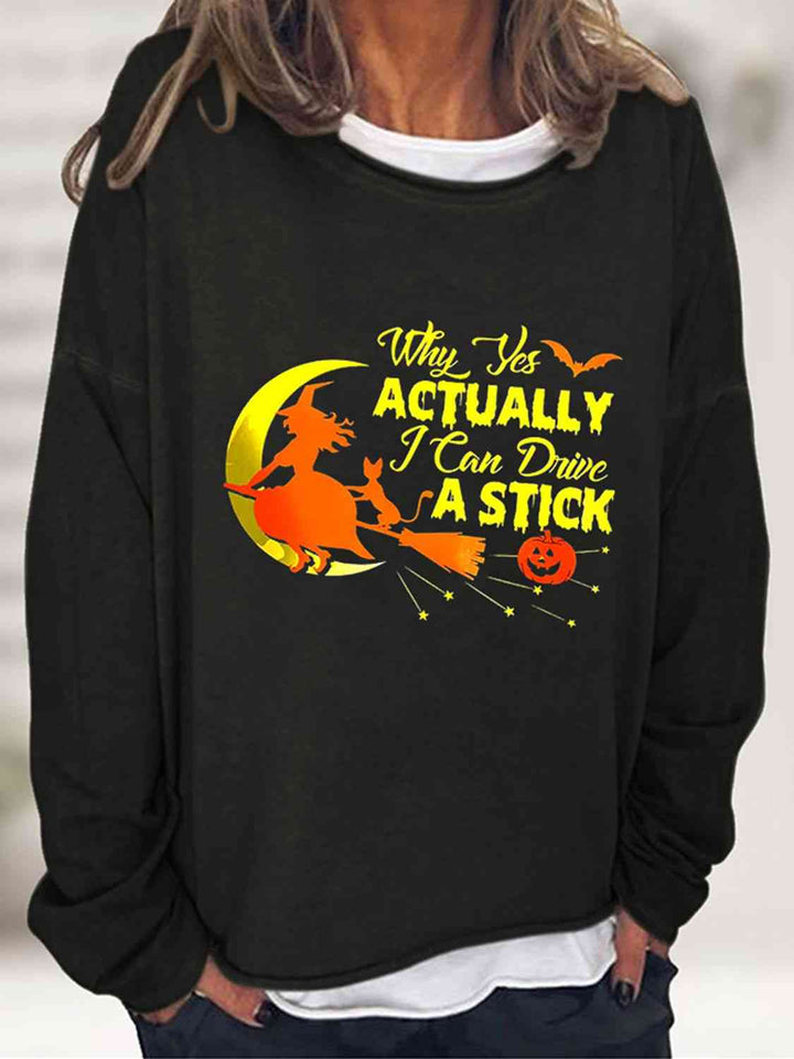 Witch and Her Cat Graphic Sweatshirt |1mrk.com