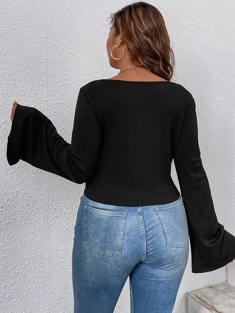 Plunge Flare Sleeve Top | 1mrk.com