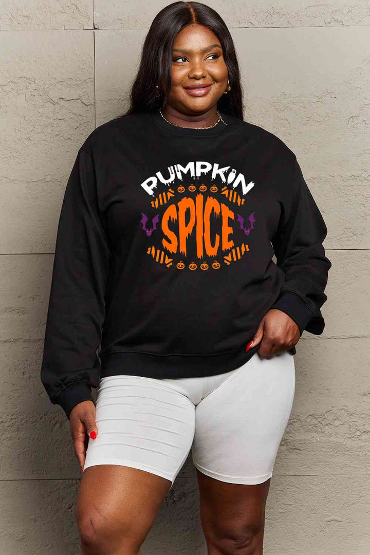 Simply Love Full Size PUMPKIN SPICE Graphic Sweatshirt | 1mrk.com