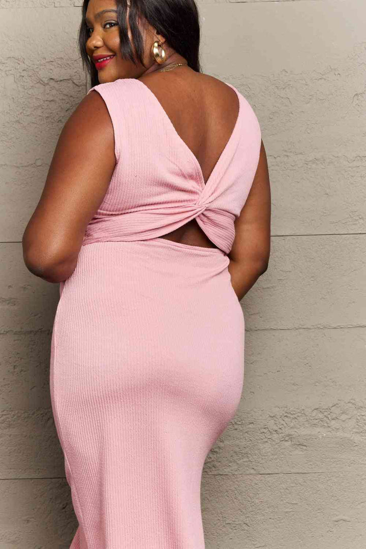 Sew In Love Full Size For The Night Fitted Sleeveless Midi Dress | 1mrk.com