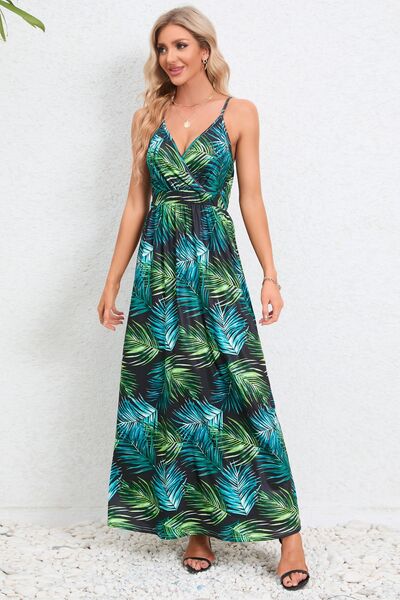 Printed Surplice Maxi Cami Dress | Trendsi