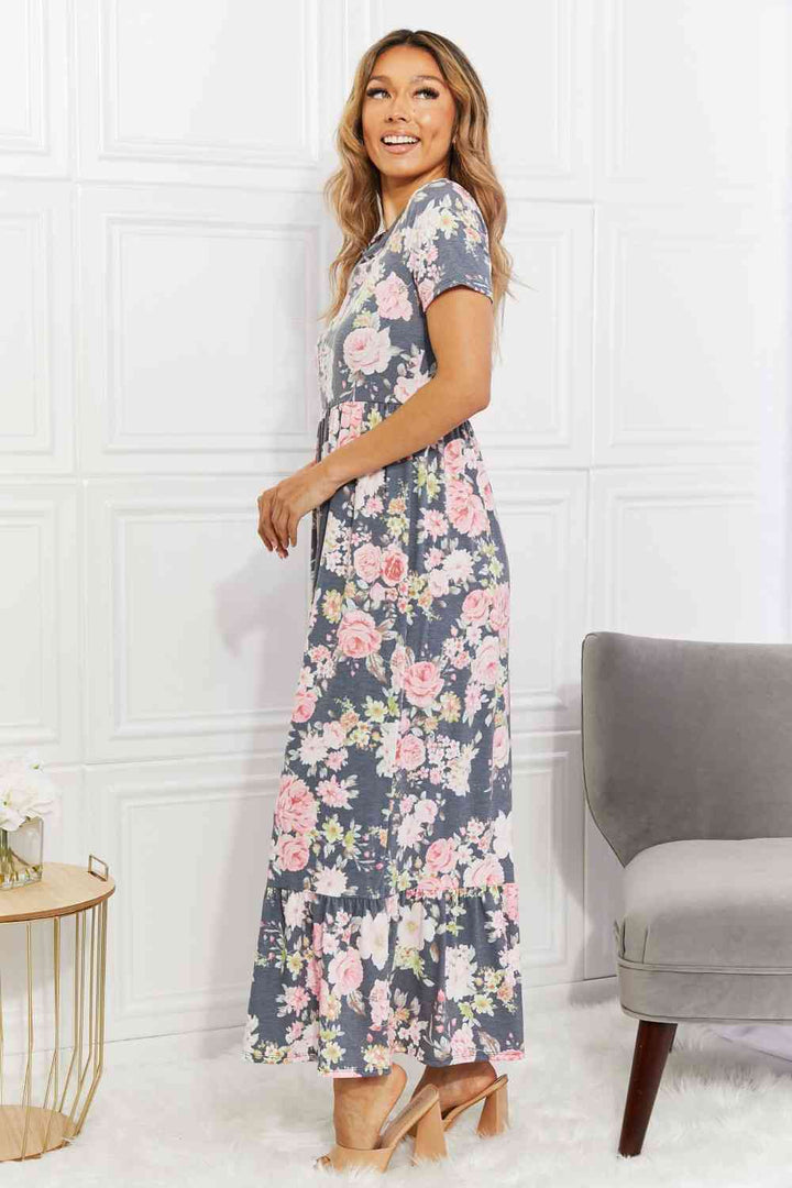 BOMBOM In Bloom Floral Tiered Maxi Dress | 1mrk.com