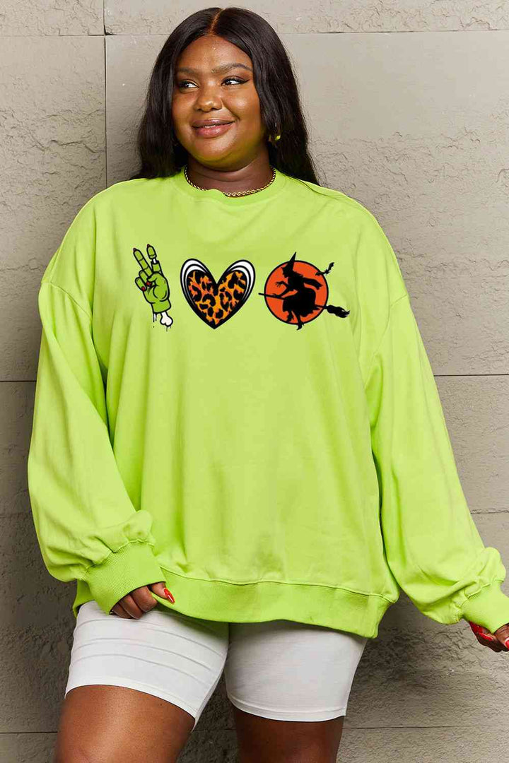 Simply Love Full Size Drop Shoulder Graphic Sweatshirt |1mrk.com