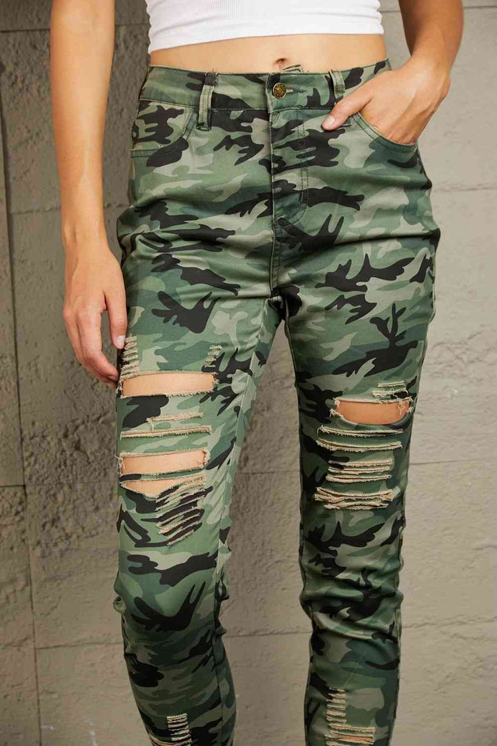 Baeful Distressed Camouflage Jeans | 1mrk.com