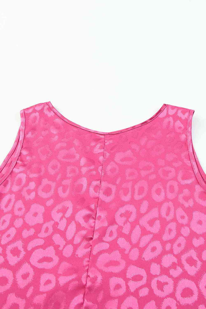 Sweet Days Leopard Round Neck Tank | 1mrk.com