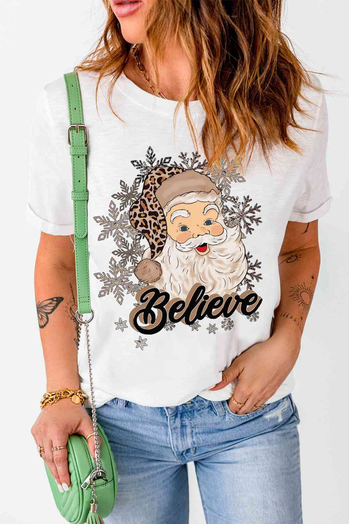 BELIEVE Santa Graphic T-Shirt | 1mrk.com