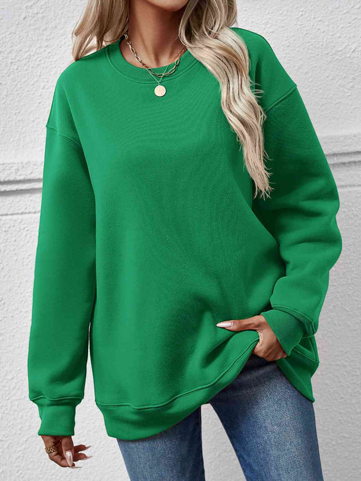 Round Neck Long Sleeve Sweatshirt |1mrk.com